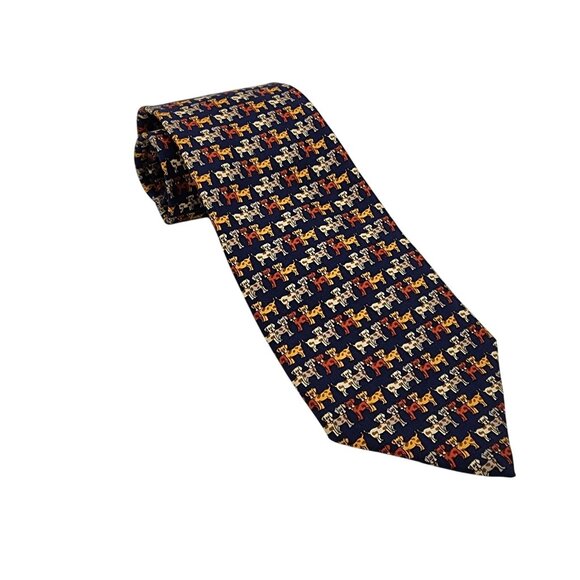 Salvatore Ferragamo Other - Salvatore Ferragamo 100% Silk Tie with Dogs